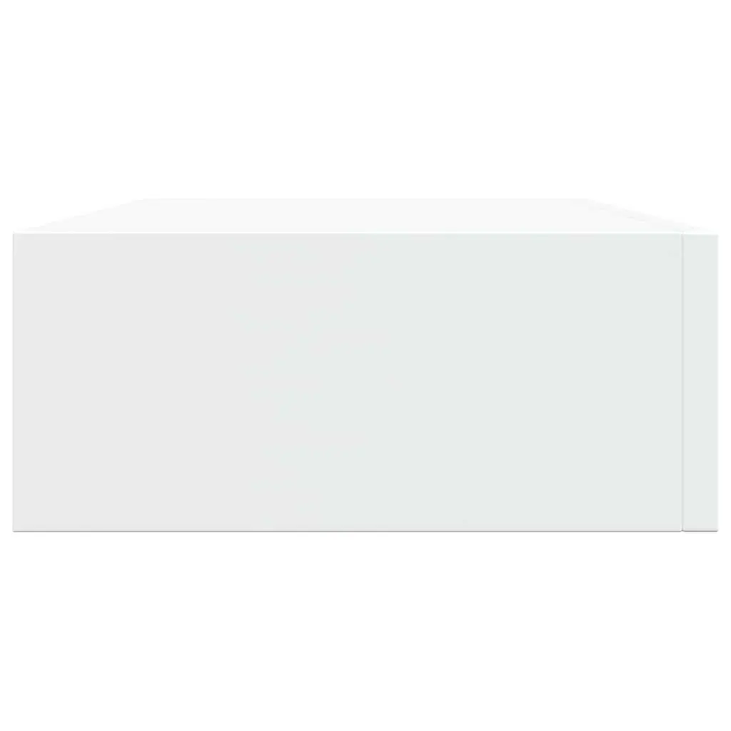 Wall-Mounted Drawer Shelves for Home Decor 2 Piece White Floating Storage Organizer