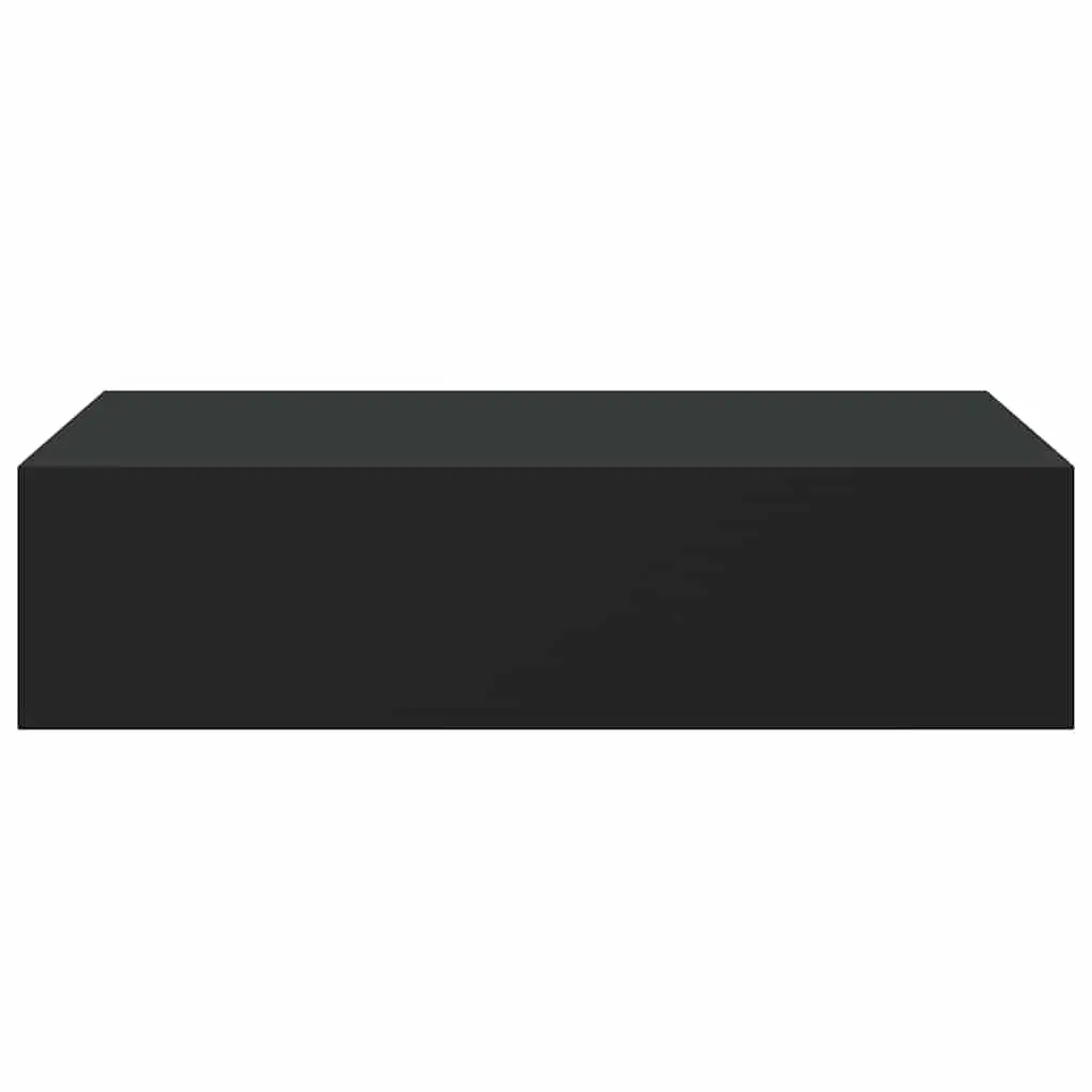 Wall-mounted Drawer Shelves 2 pcs Black Floating Storage Organizer Home Decor