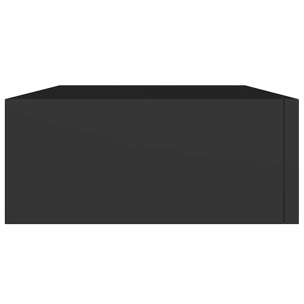 Wall-mounted Drawer Shelves 2 pcs Black Floating Storage Organizer Home Decor
