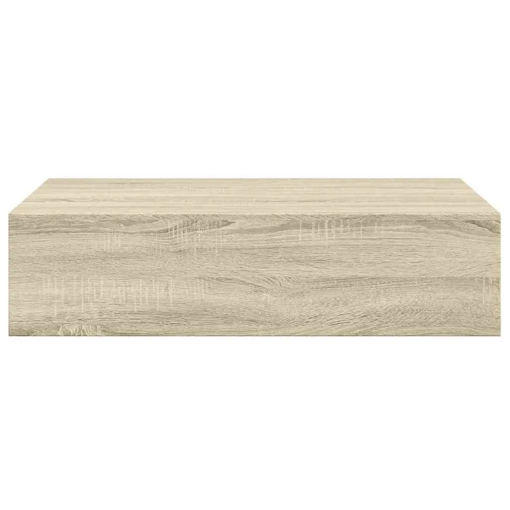 Wall-mounted Drawer Shelves Storage Oak 40x23.5x10cm Set of 2