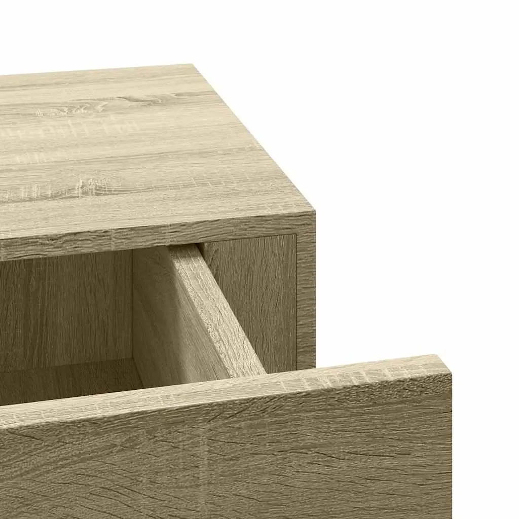 Wall-mounted Drawer Shelves Storage Oak 40x23.5x10cm Set of 2
