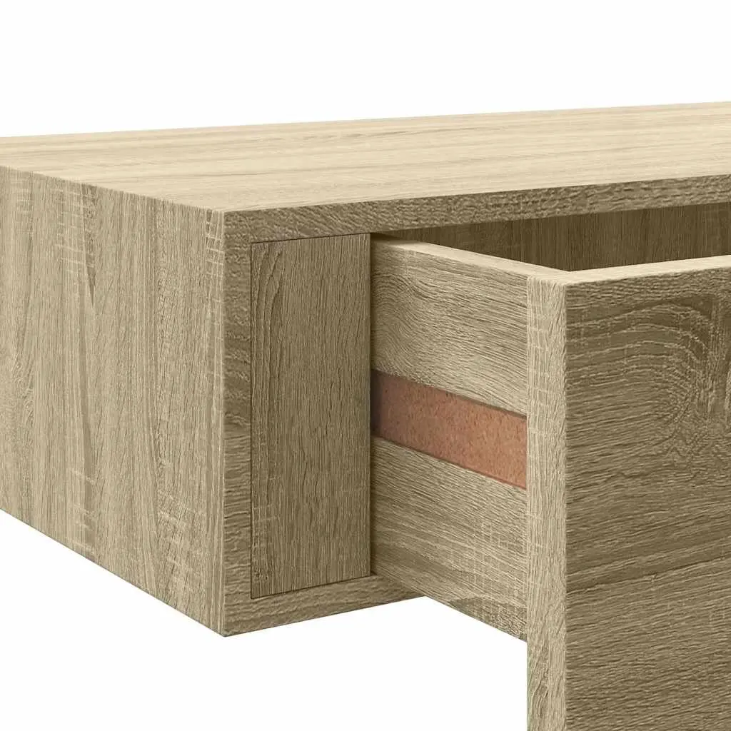Wall-mounted Drawer Shelves Storage Oak 40x23.5x10cm Set of 2