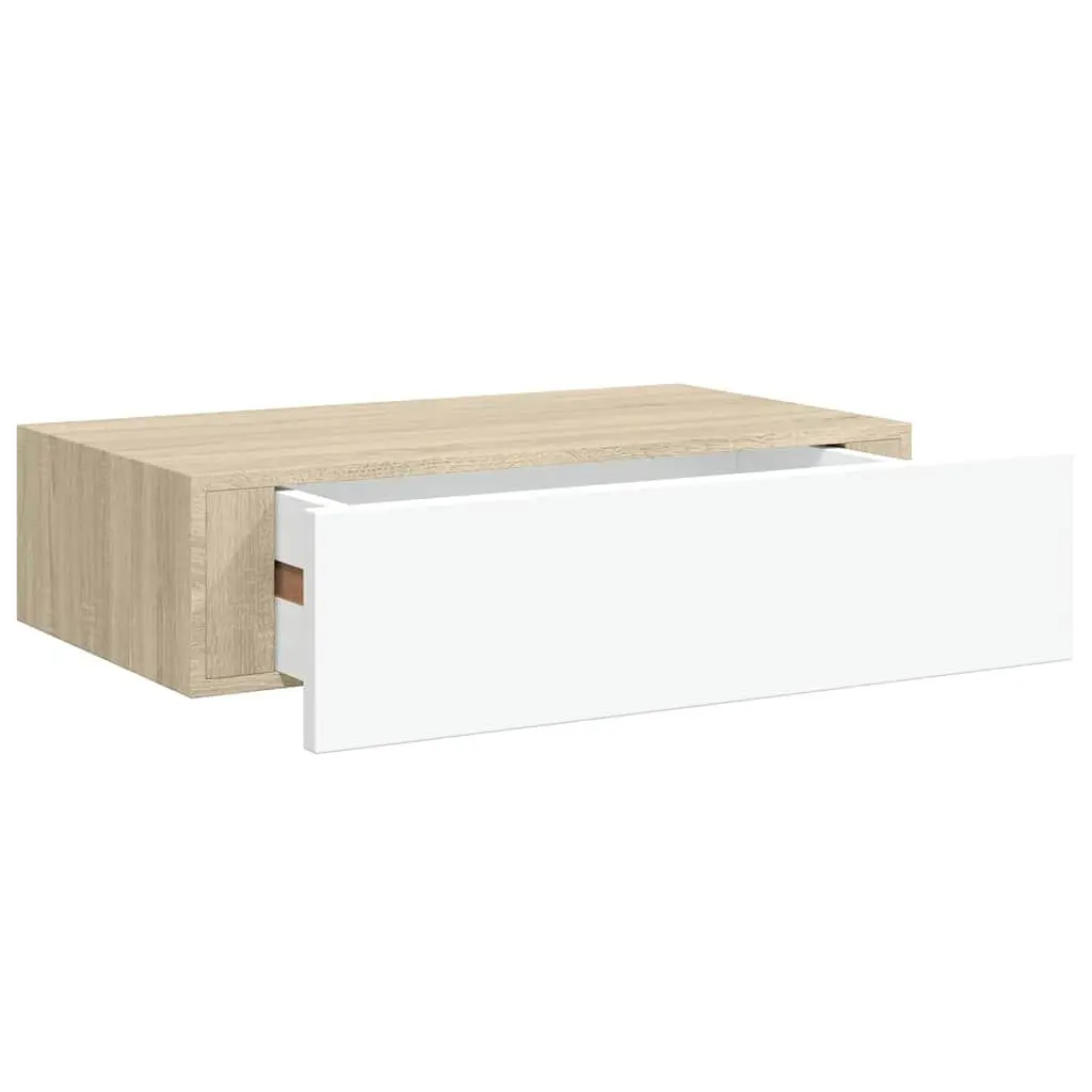 Wall-mounted Drawer Shelf MDF Floating Storage Bedroom Living Room Decor