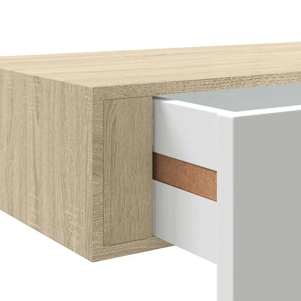 Wall-mounted Drawer Shelf MDF Floating Storage Bedroom Living Room Decor