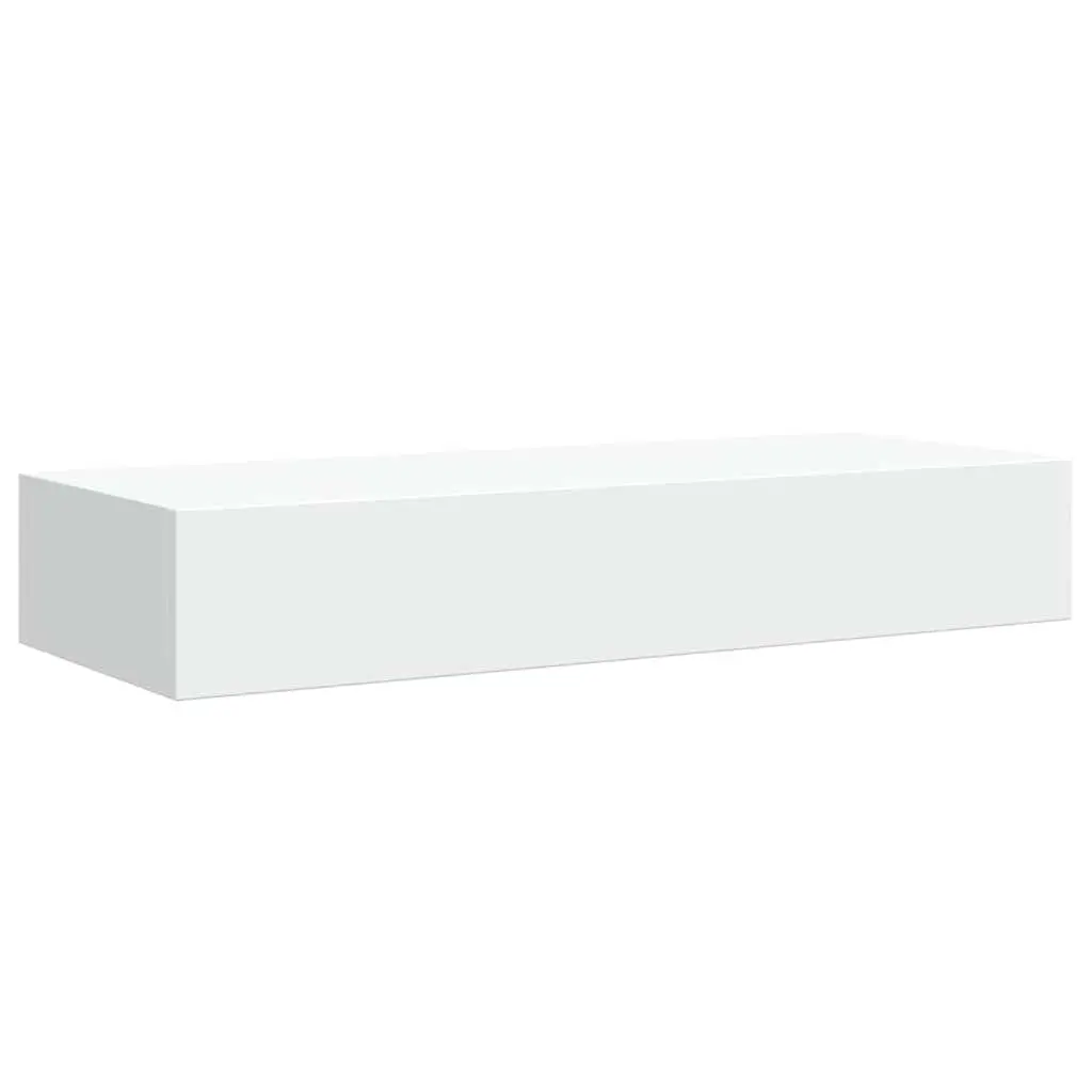 Wall-mounted Drawer Shelves for Storage 60 x 23.5 x 10 cm White Floating 2 Piece Set