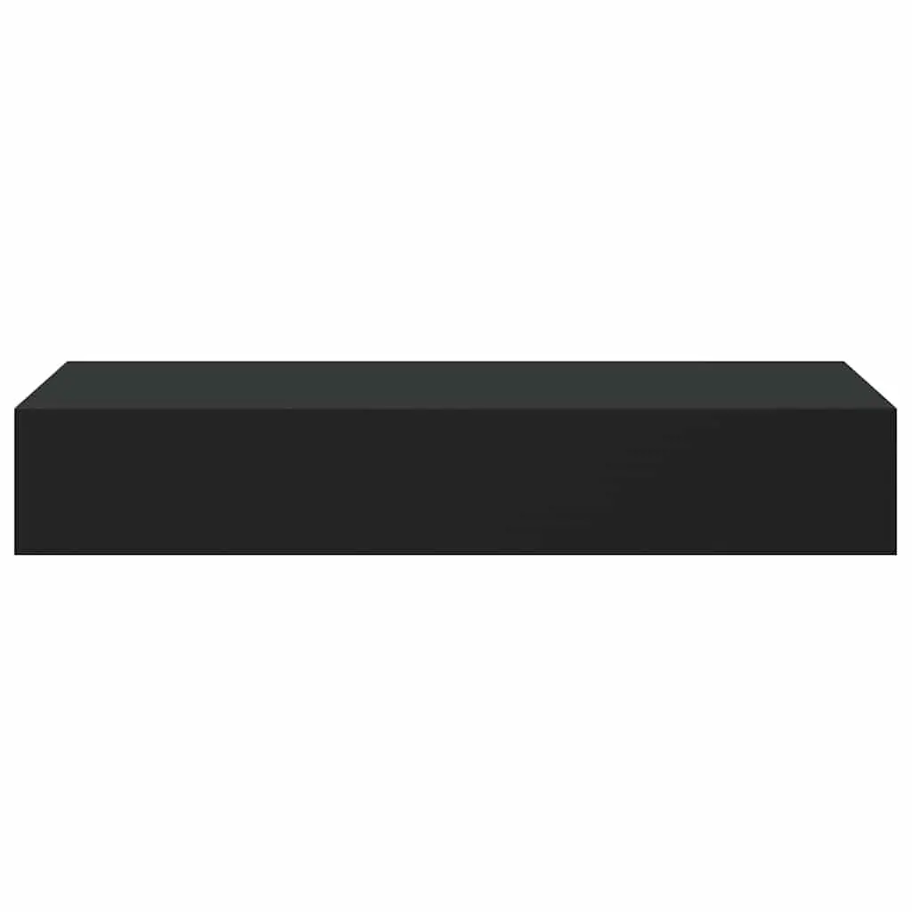 Wall-mounted Drawer Shelves for Bedroom 60 x 23.5 x 10 cm Black 2 Piece