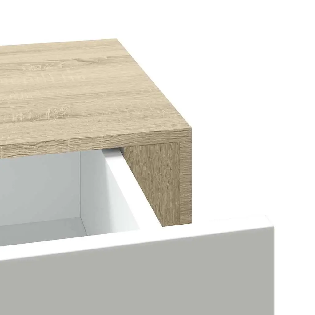Wall-mounted Drawer Shelf Floating Storage 60x23.5x10cm for Living Room