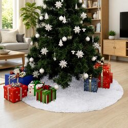 Specifications of the 150cm Christmas Tree Skirt in White