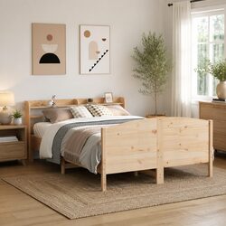 Dimensions and Features of Solid Pine Bed Frame 135x190 cm