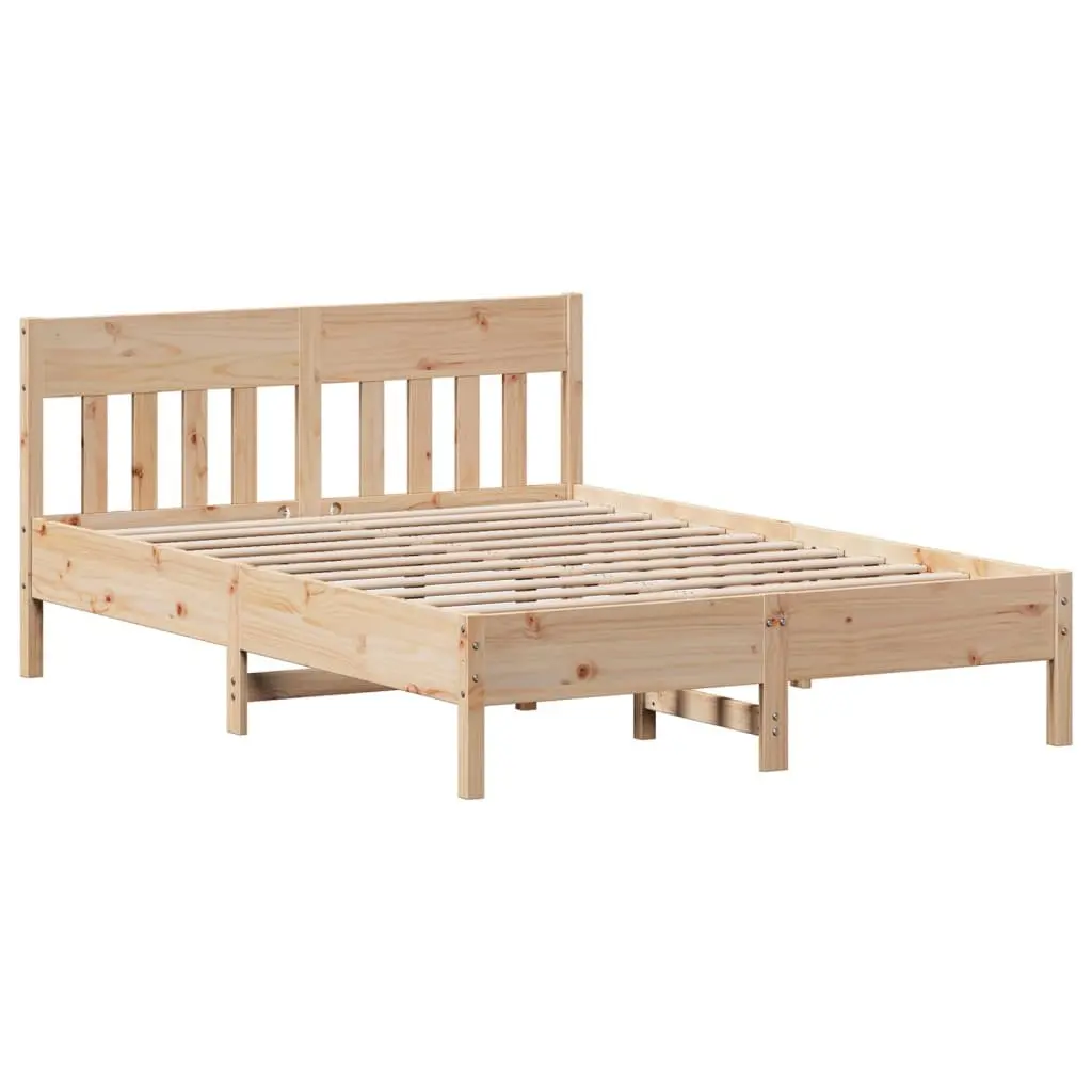 Solid Wood Pine Bed Frame 150x200 cm