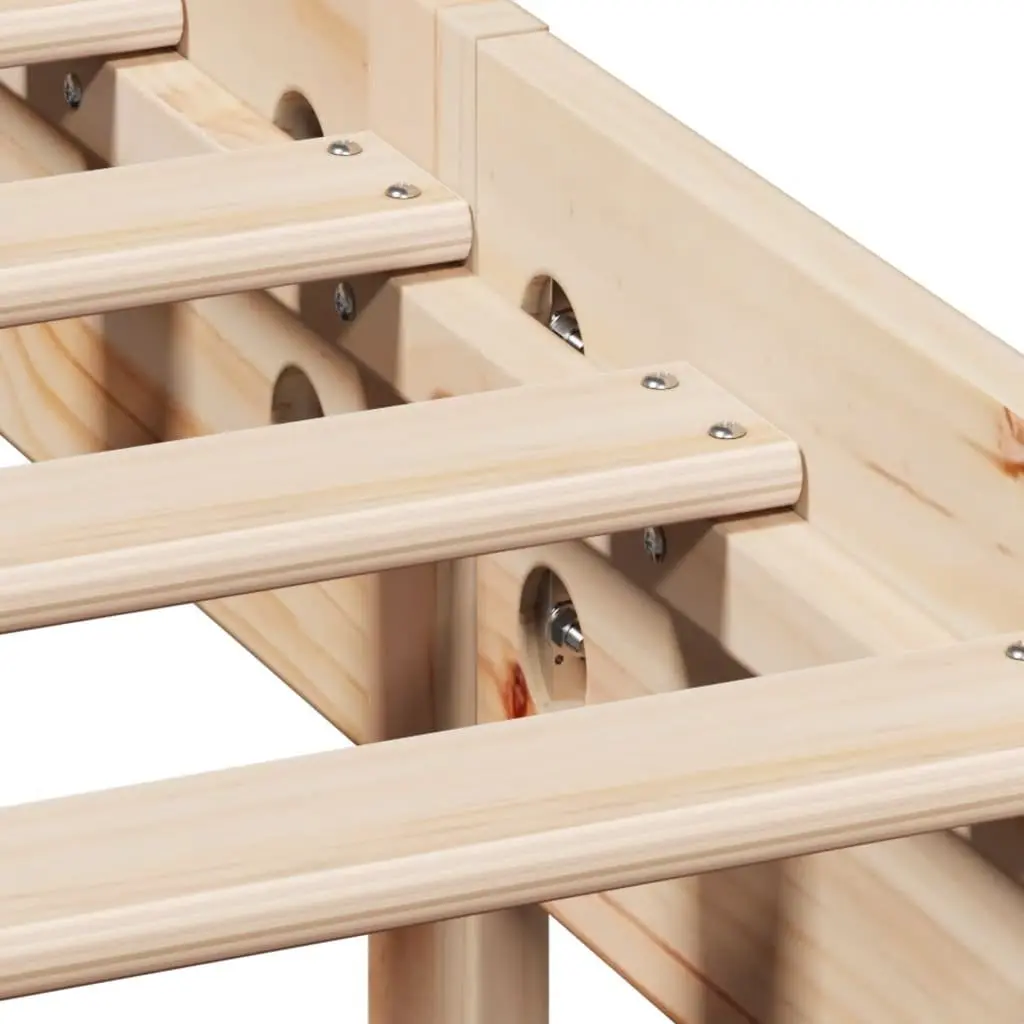 Solid Wood Pine Bed Frame 150x200 cm