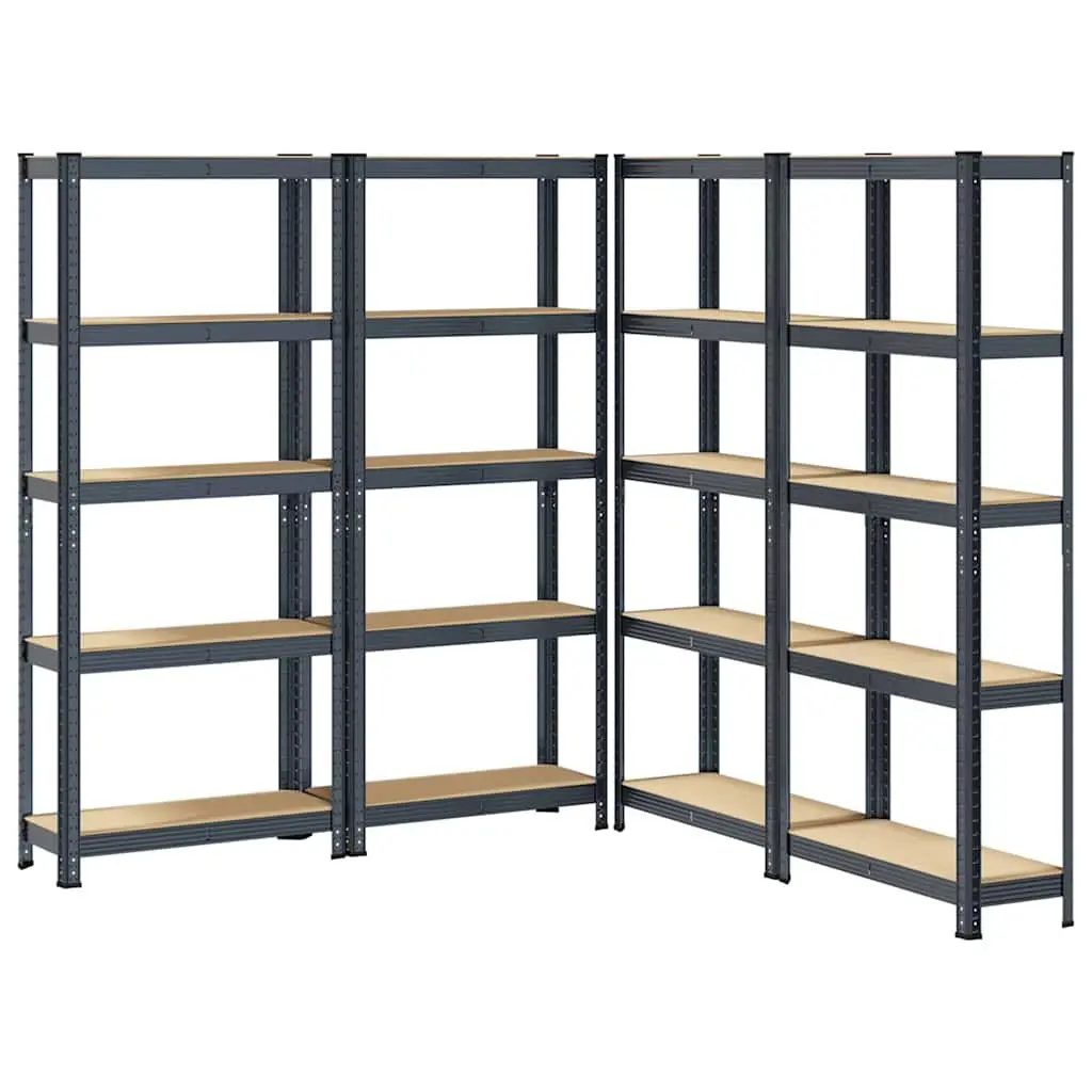 5-Layer Industrial Storage Shelves, 4 pcs