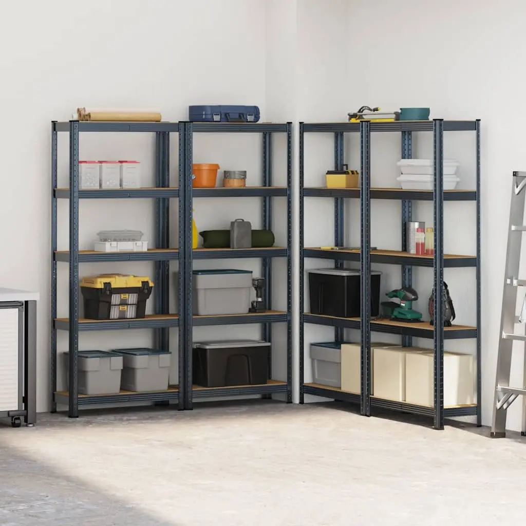 5-Layer Industrial Storage Shelves, 4 pcs