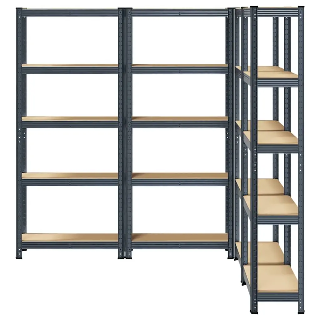 5-Layer Industrial Storage Shelves, 4 pcs