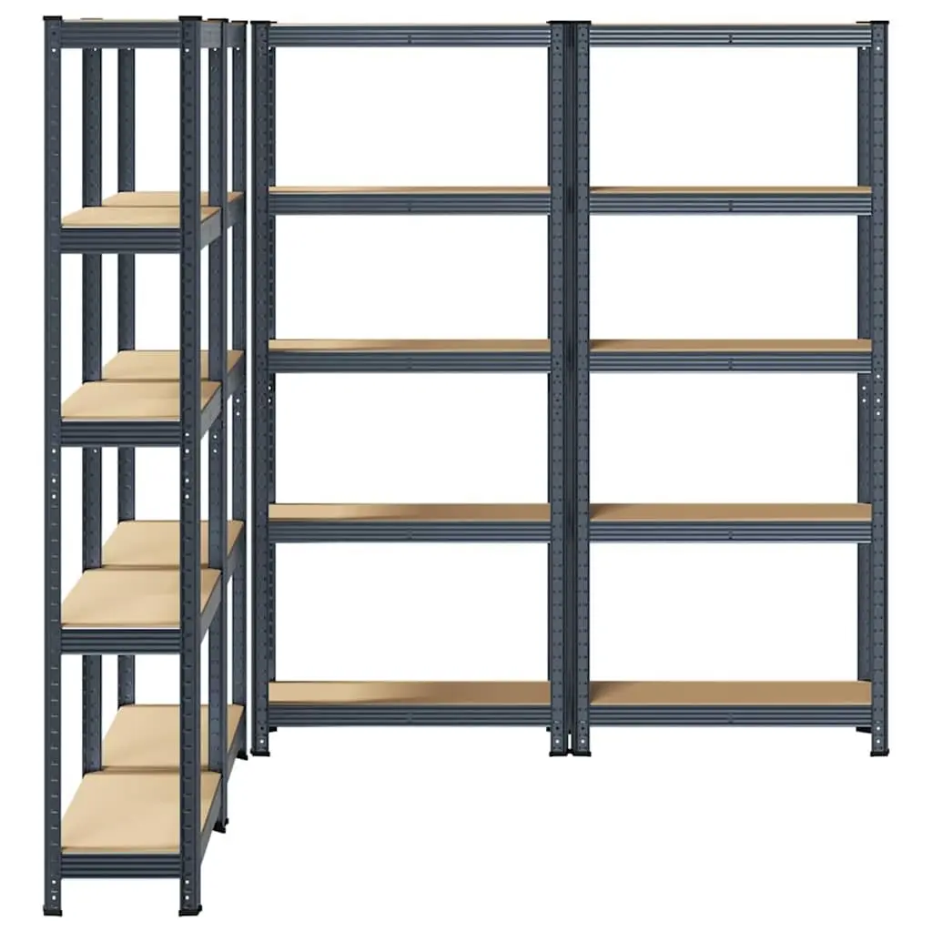 5-Layer Industrial Storage Shelves, 4 pcs