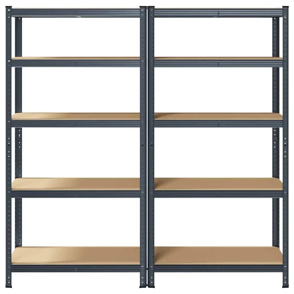Heavy-Duty Industrial Shelving Unit for Storage 5 Layer Anthracite Steel Engineered Wood