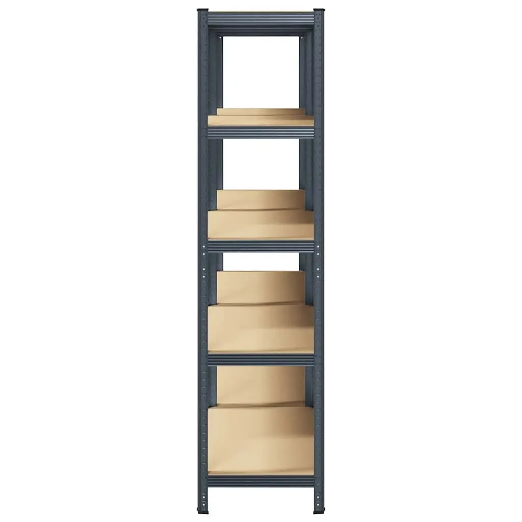 5-Layer Industrial Storage Shelves Garage Rack Anthracite Steel Engineered Wood