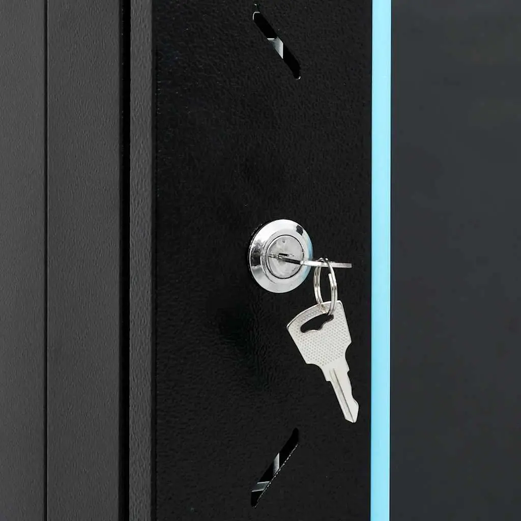 15U Network Cabinet for Enterprise Networking 60W x 45D x 86H cm Black Storage Enclosure