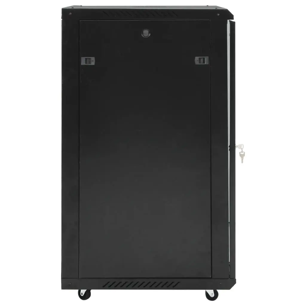18U Network Cabinet 19" Server Rack Data Cabinet IP20 Black 60x60x100cm