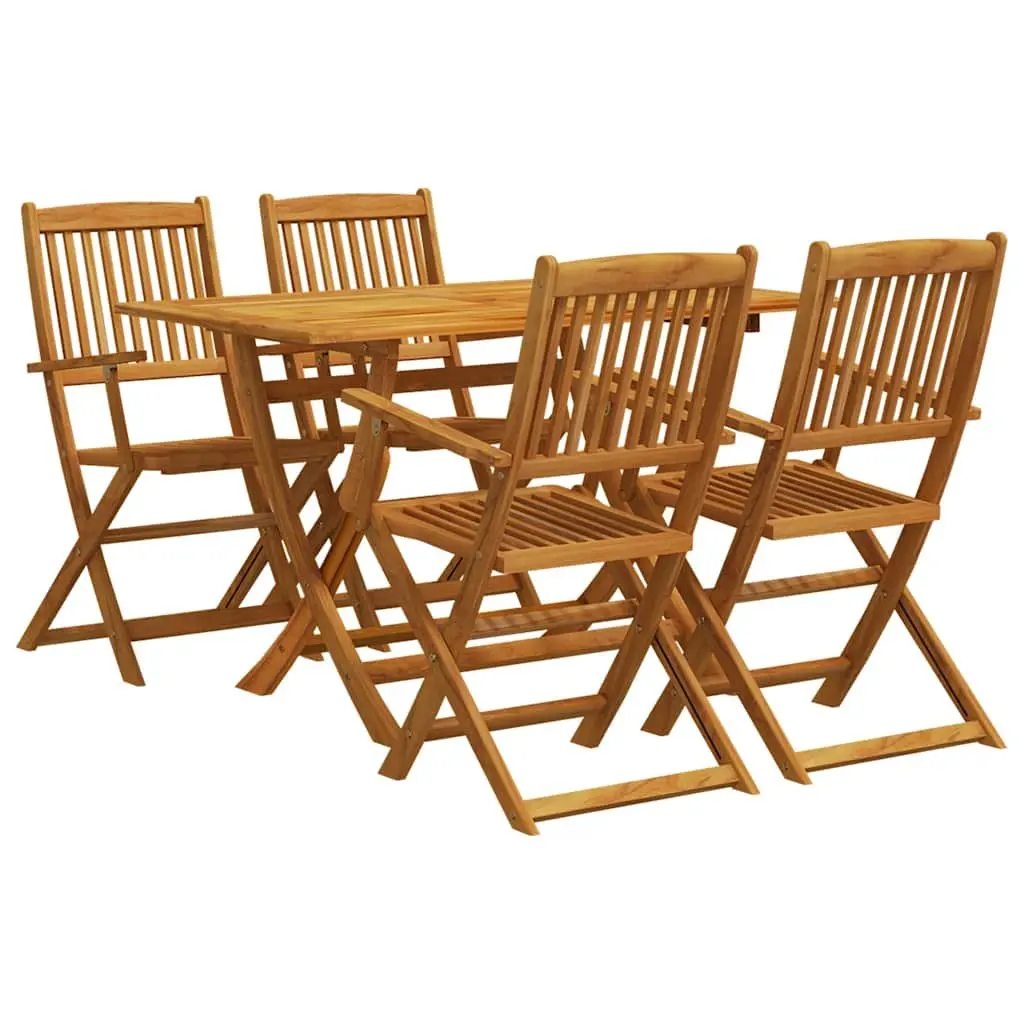 5 Piece Garden Dining Set Outdoor Patio Eucalyptus Wood