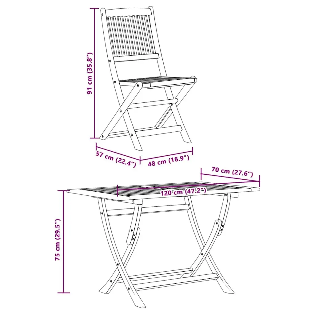 5-Piece Solid Eucalyptus Garden Set with 4 Chairs