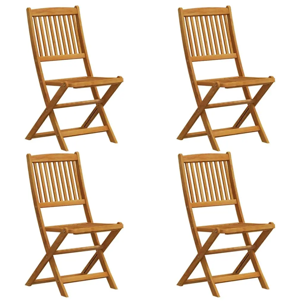 5-Piece Solid Eucalyptus Garden Set with 4 Chairs