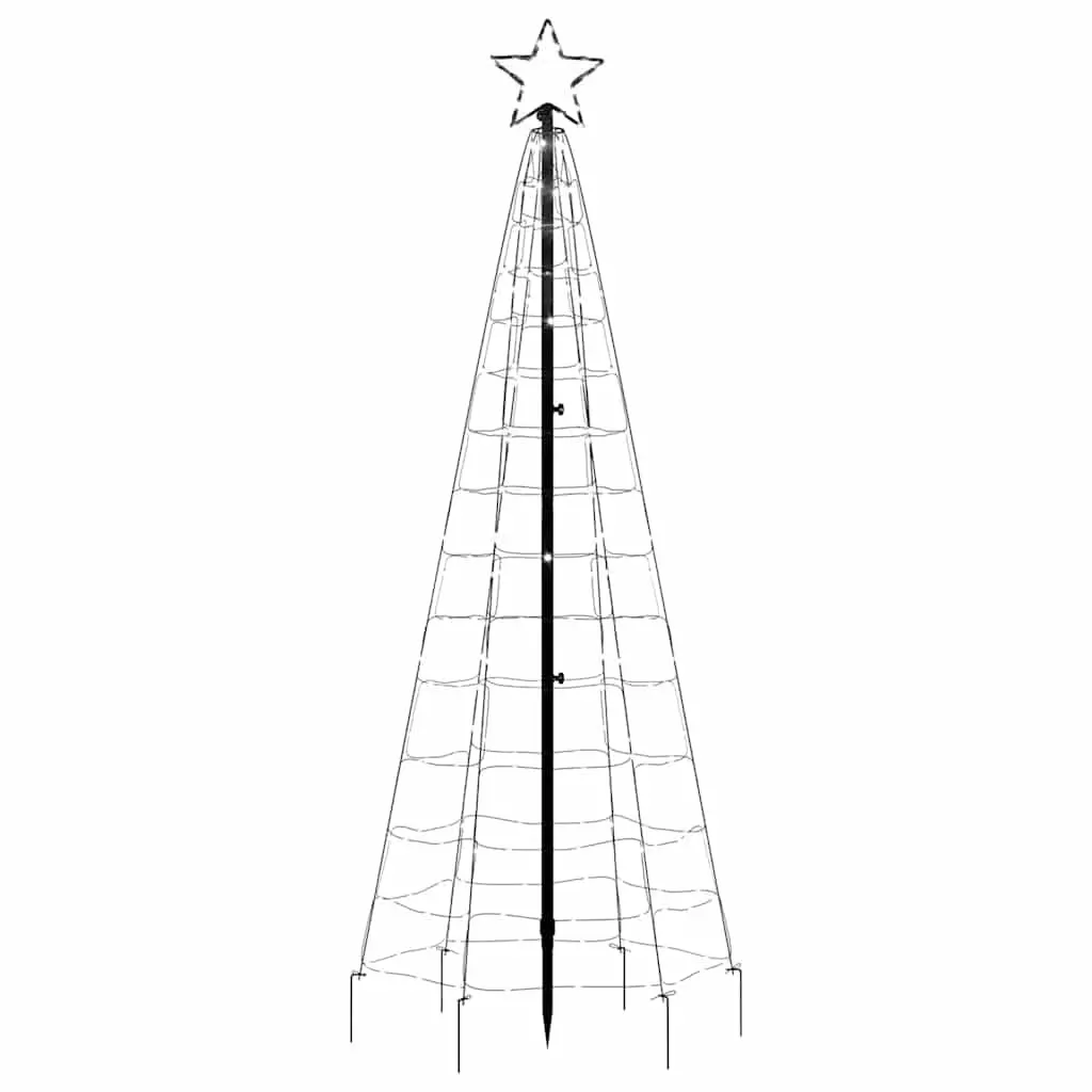 LED Christmas Tree for Garden 180cm with 220 Cold White Lights and 8 Effects