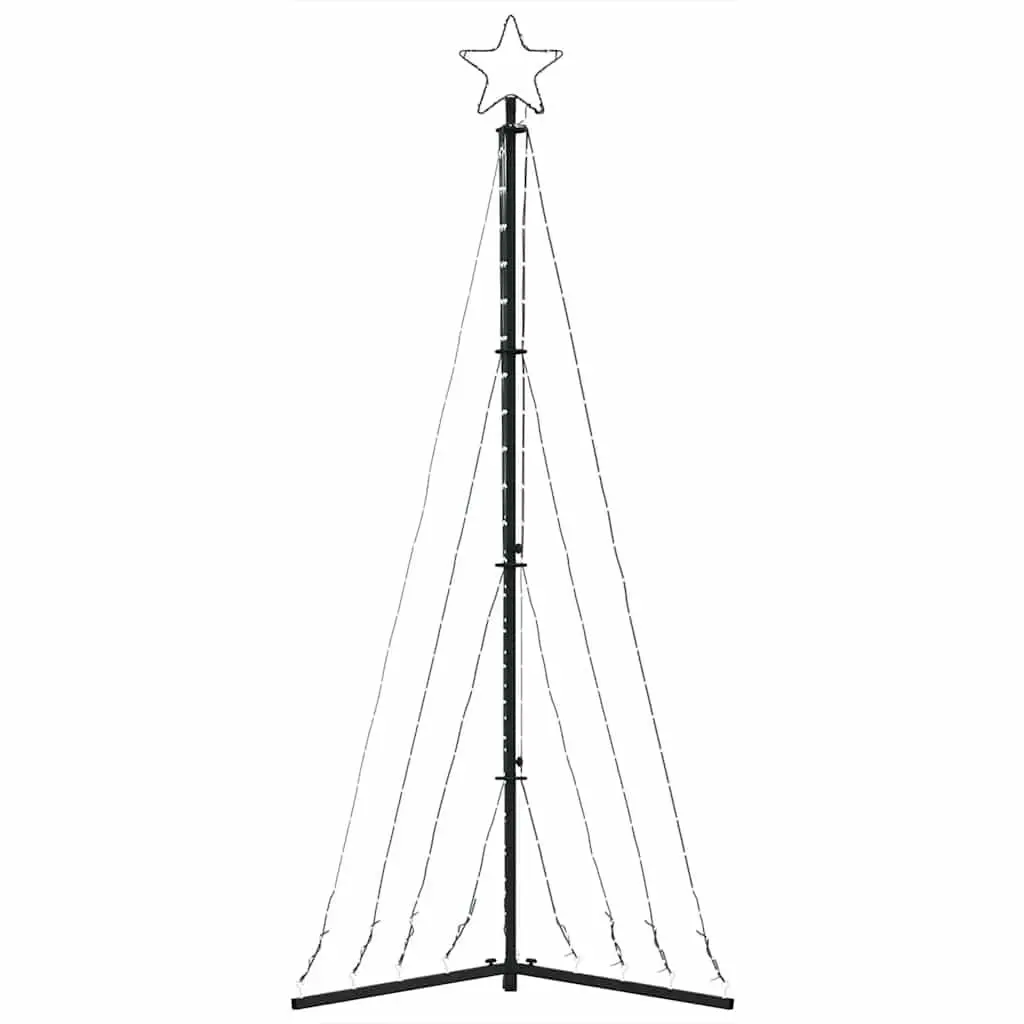 LED Christmas Tree 182cm 339 Cold White Lights 8 Effects Indoor Outdoor Holiday