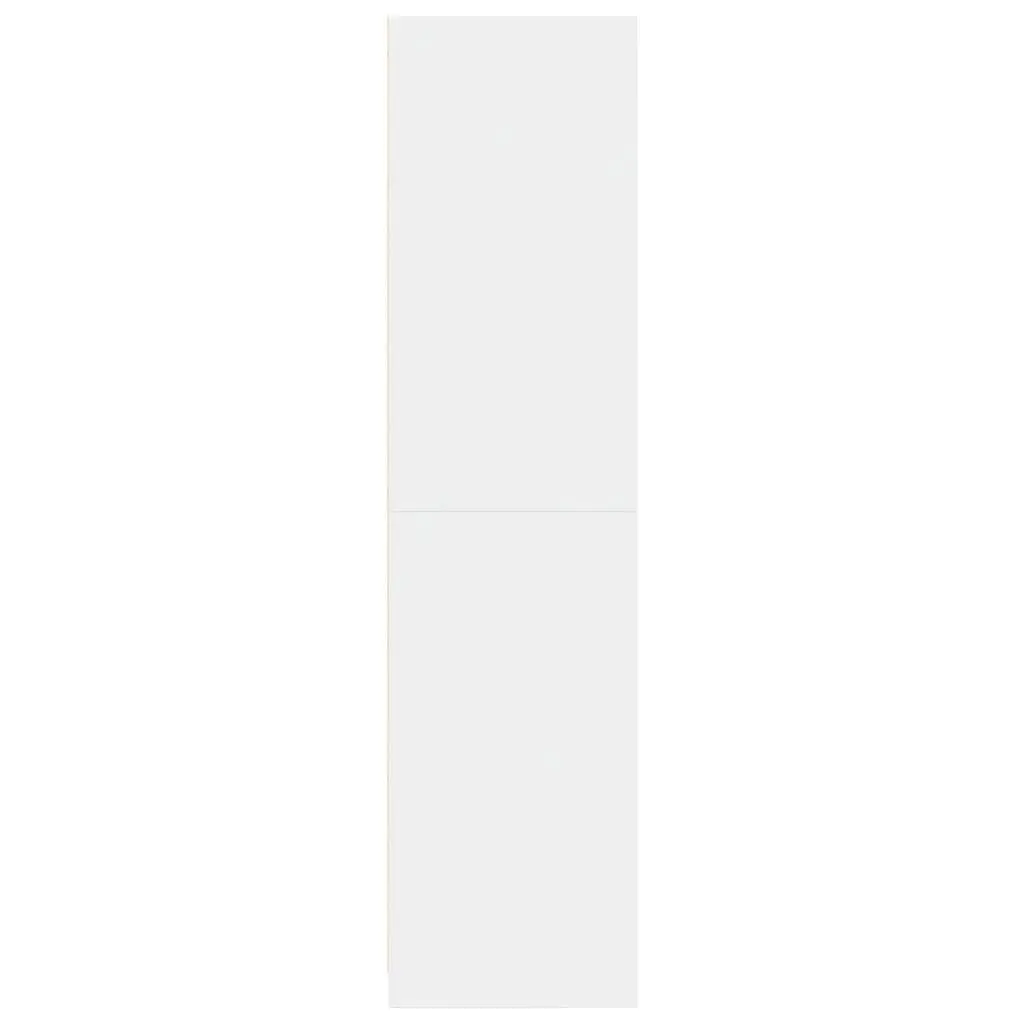 White Wardrobe Cupboard 5 Compartment Storage Cabinet Engineered Wood Hallway