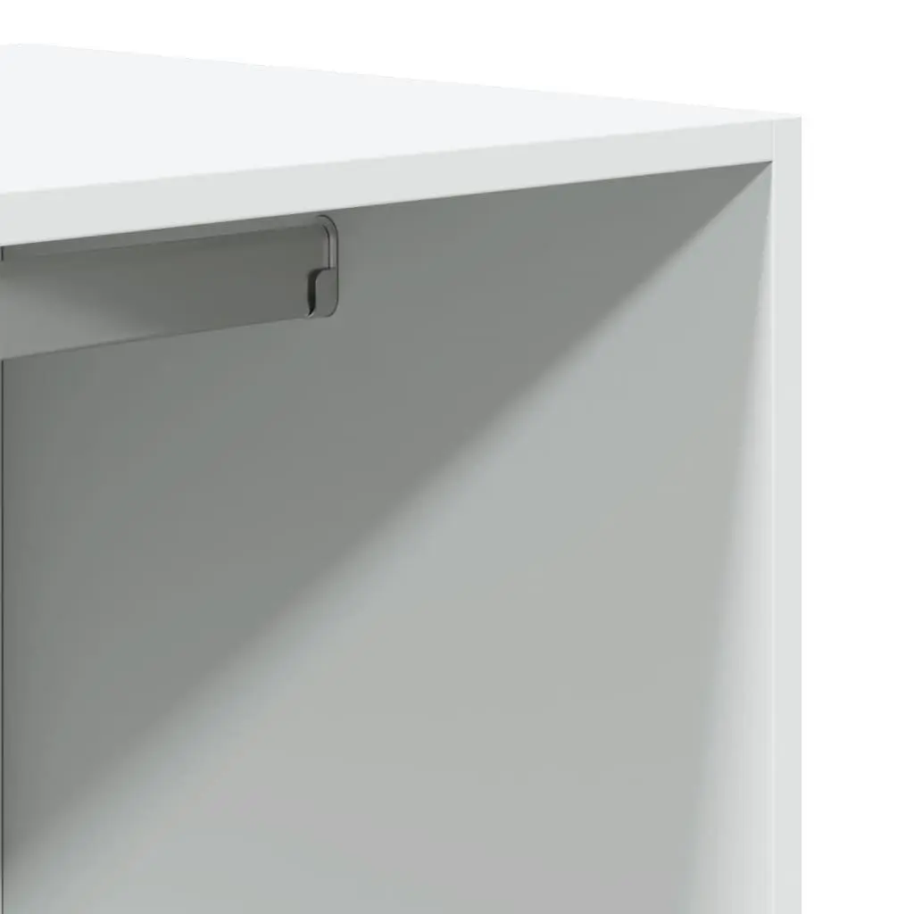 White Wardrobe Cupboard 80x50x200cm Storage Cabinet 1 Compartment 2 Drawers