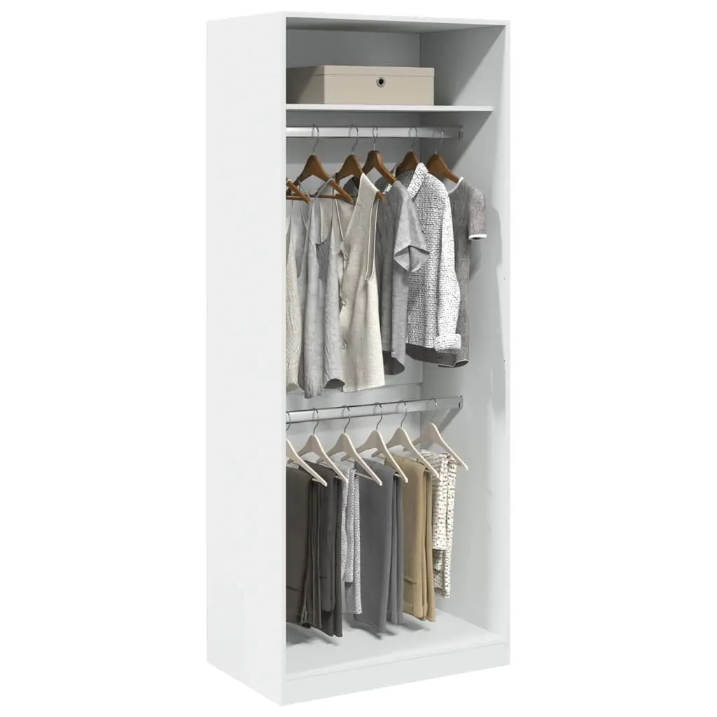 Engineered Wood Wardrobe 80x50x200 cm in White