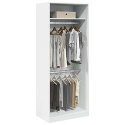 Engineered Wood Wardrobe 80x50x200 cm in White