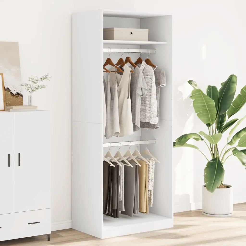 Engineered Wood Wardrobe 80x50x200 cm in White