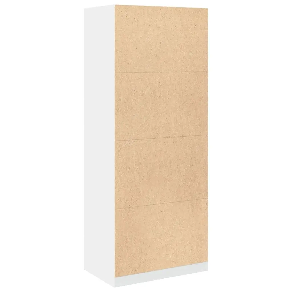 Engineered Wood Wardrobe 80x50x200 cm in White