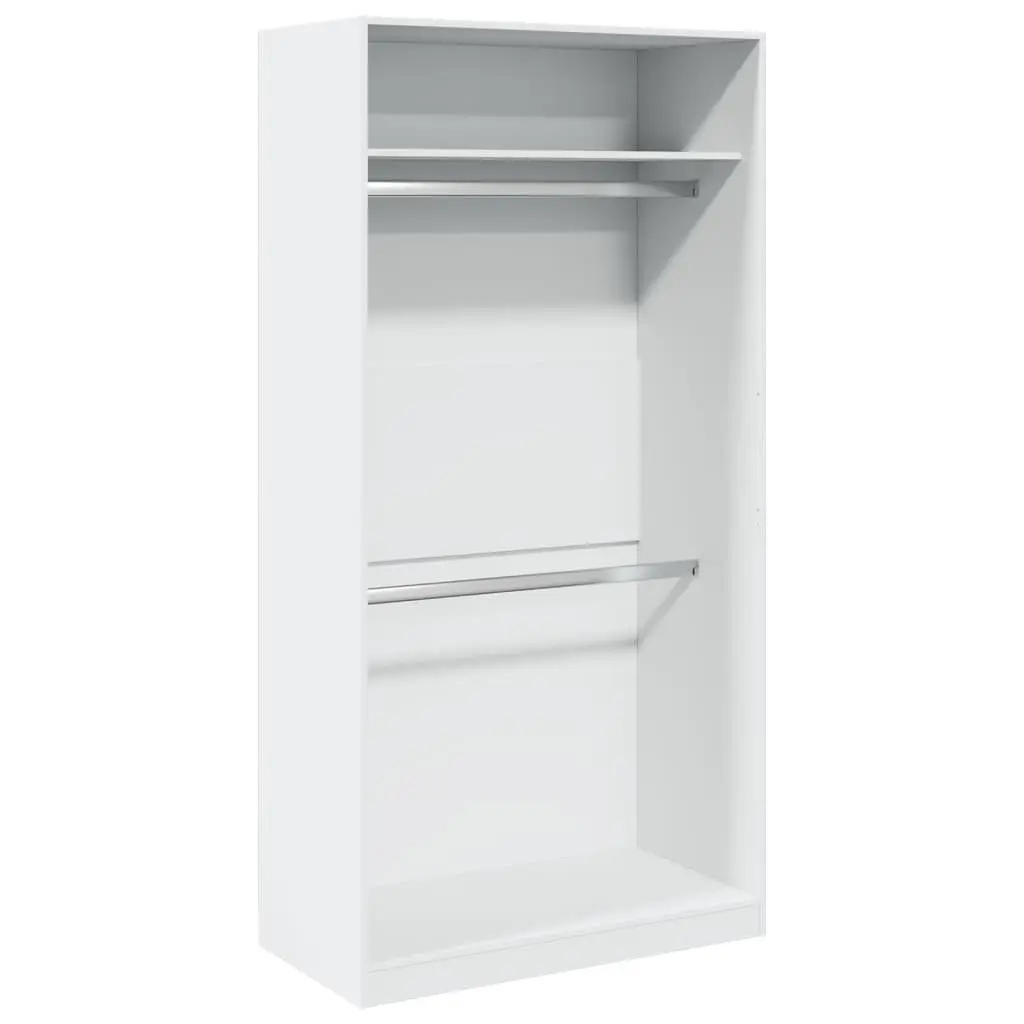 White Wardrobe Cupboard Hallway Storage 100x50x200cm