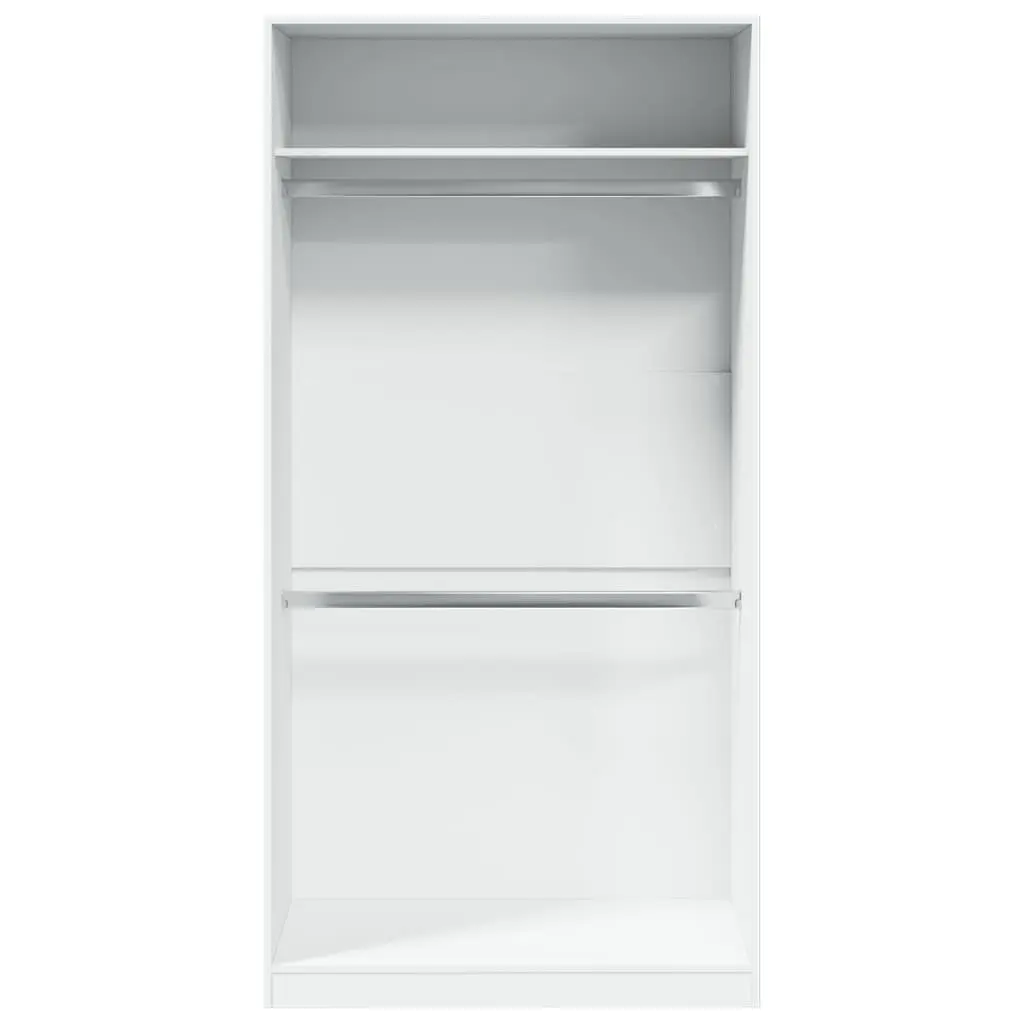 White Wardrobe Cupboard Hallway Storage 100x50x200cm