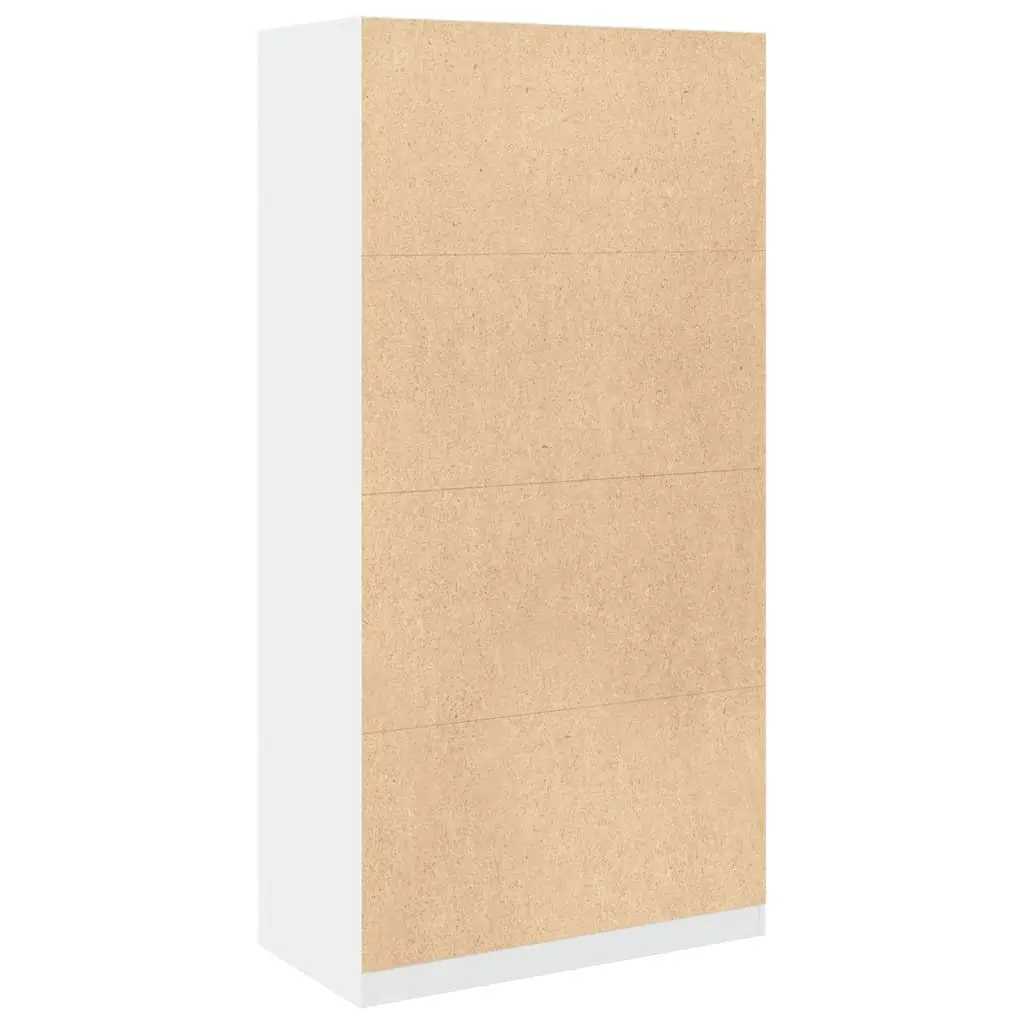 White Wardrobe Cupboard Hallway Storage 100x50x200cm