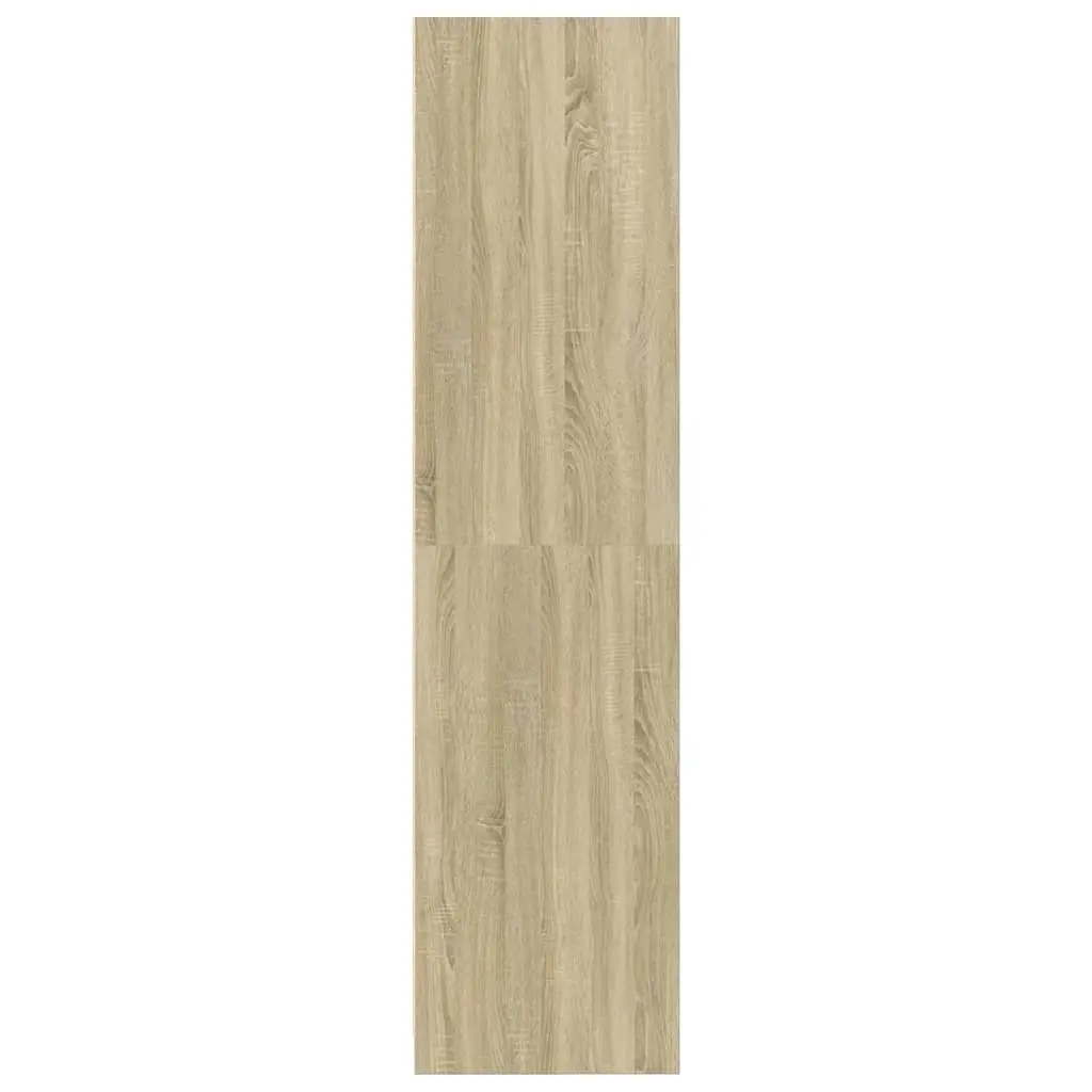 Wardrobe Cupboard 100x50x200cm 2 Compartments Engineered Wood Storage Armoire
