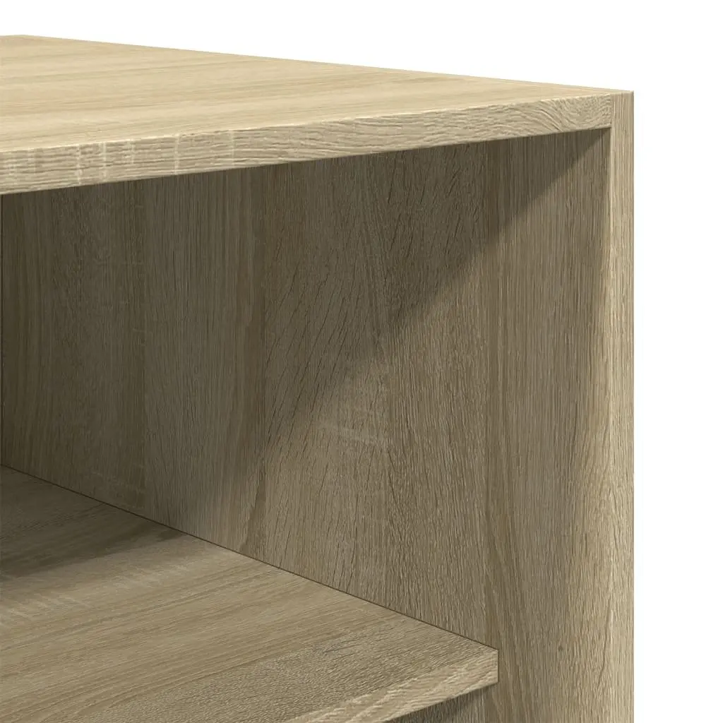 Wardrobe Cupboard 100x50x200cm 2 Compartments Engineered Wood Storage Armoire