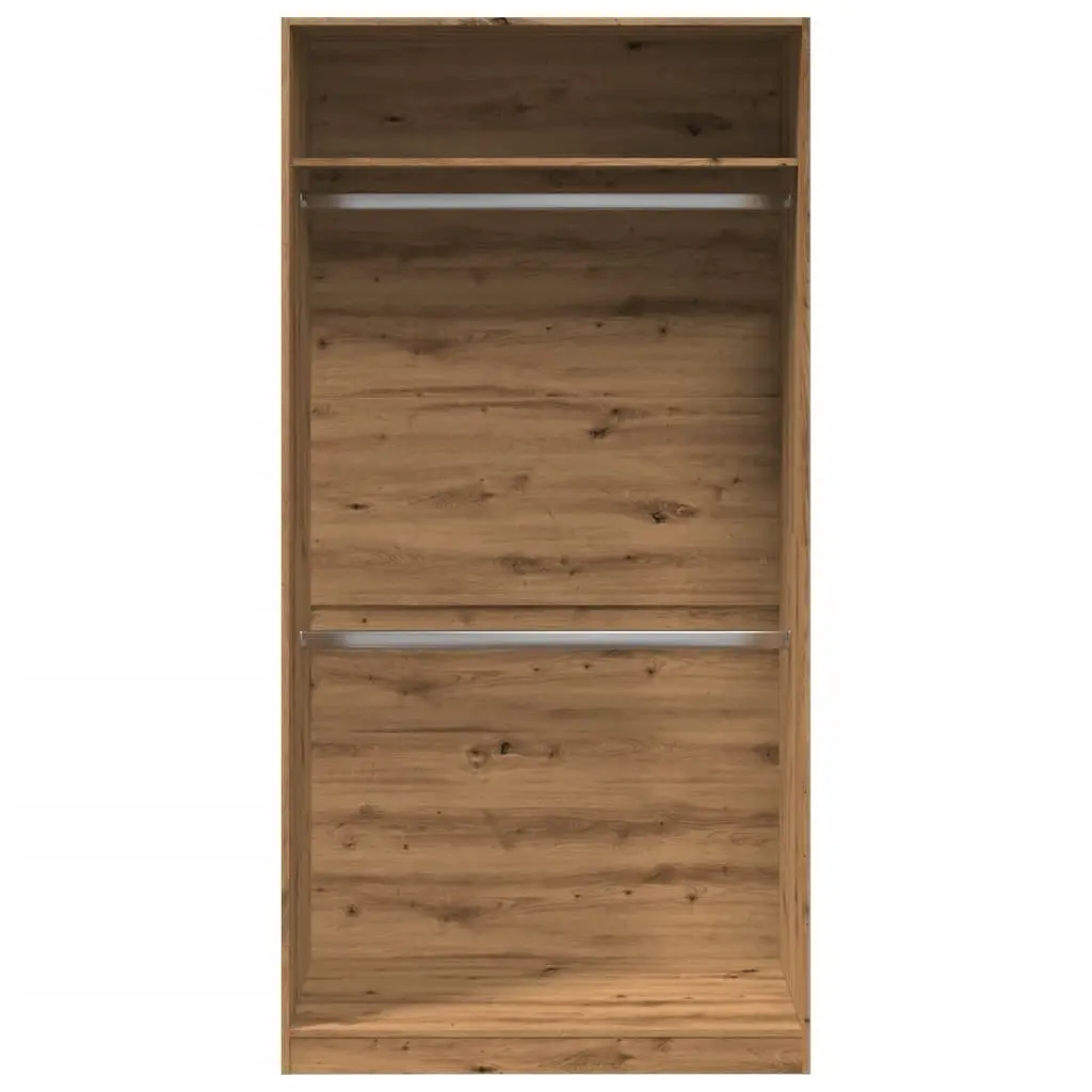 Brown Engineered Wood Wardrobe Cupboard 100x50x200cm