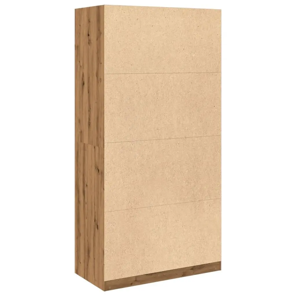 Brown Engineered Wood Wardrobe Cupboard 100x50x200cm