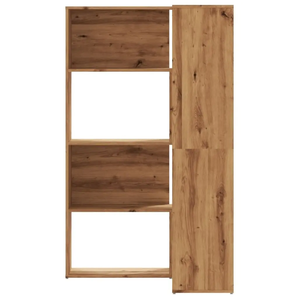Corner Bookcase 4-Tier Engineered Wood Shelving Unit 85x85x140cm Brown