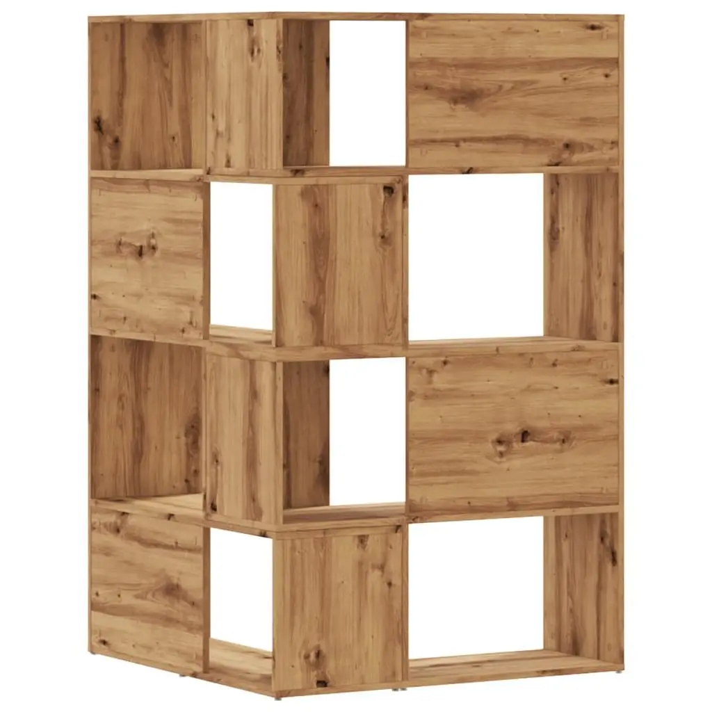 Corner Bookcase 4-Tier Engineered Wood Shelving Unit 85x85x140cm Brown