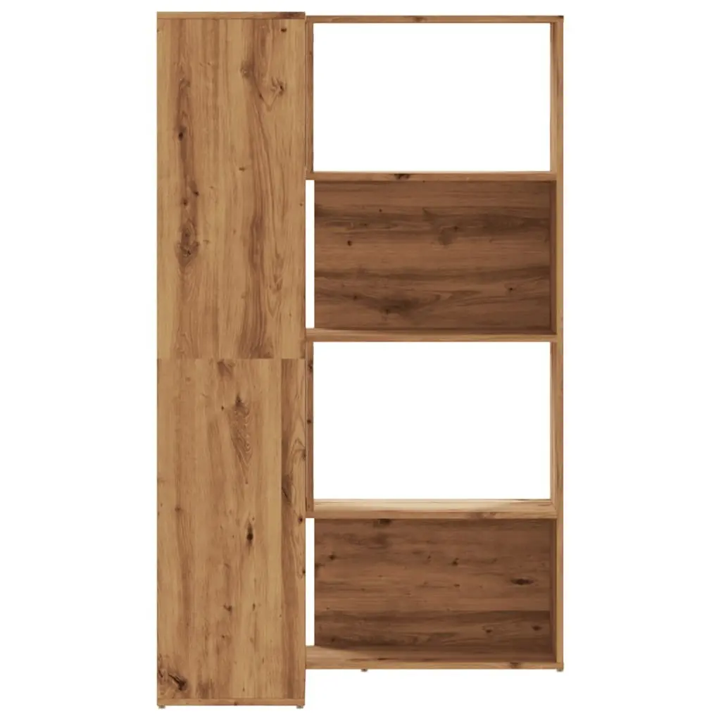 Corner Bookcase 4-Tier Engineered Wood Shelving Unit 85x85x140cm Brown