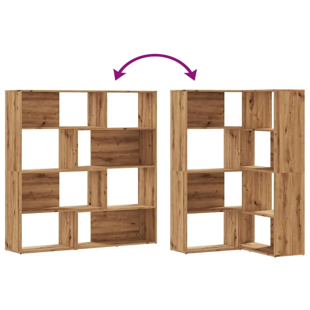 Corner Bookcase 4-Tier Engineered Wood Shelving Unit 85x85x140cm Brown