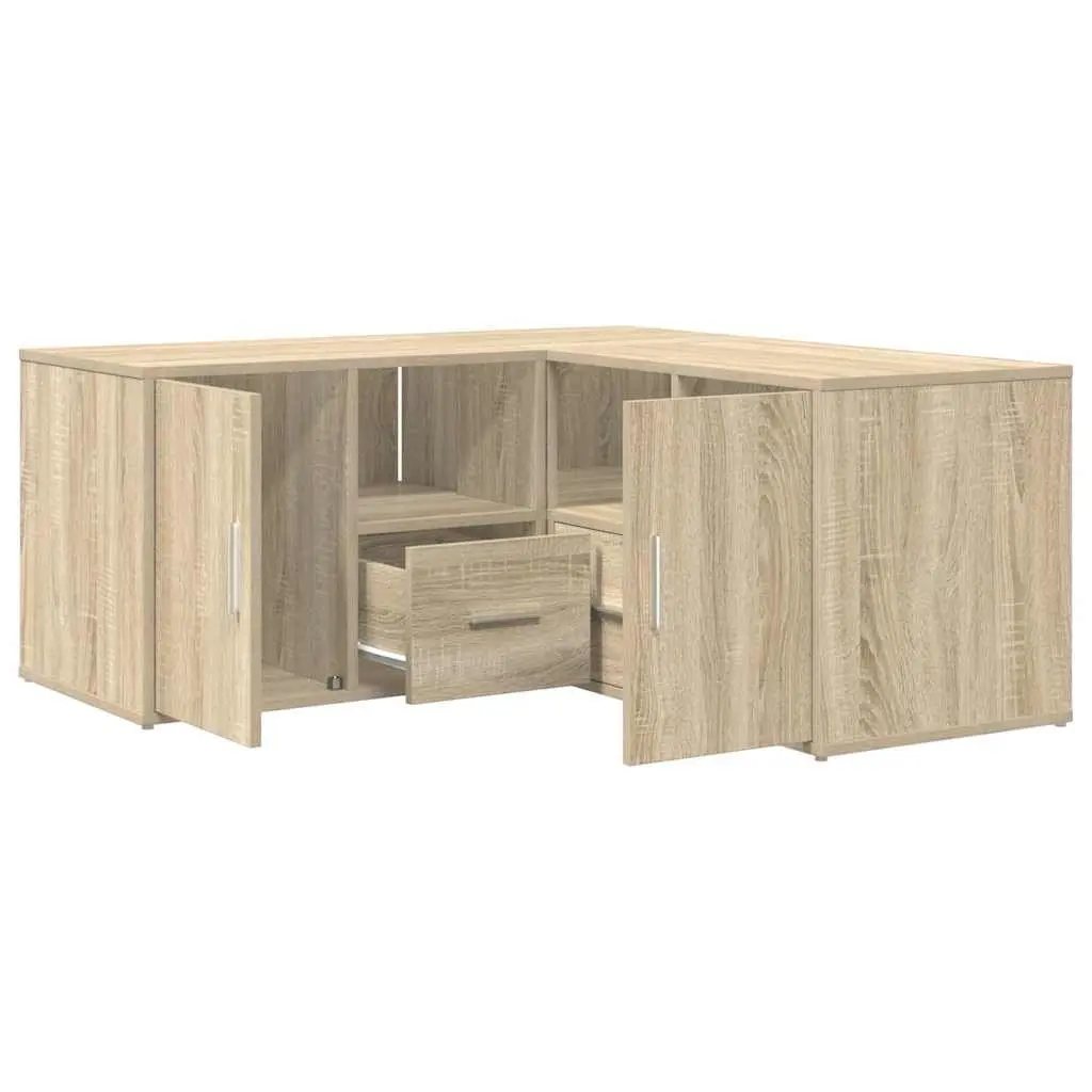 Brown Corner Cabinet Storage Shelf Unit