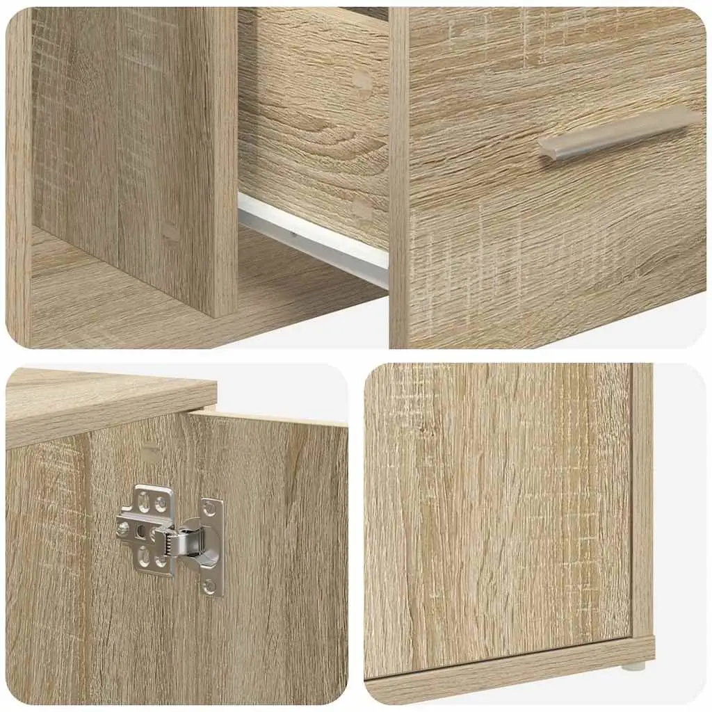 Brown Corner Cabinet Storage Shelf Unit