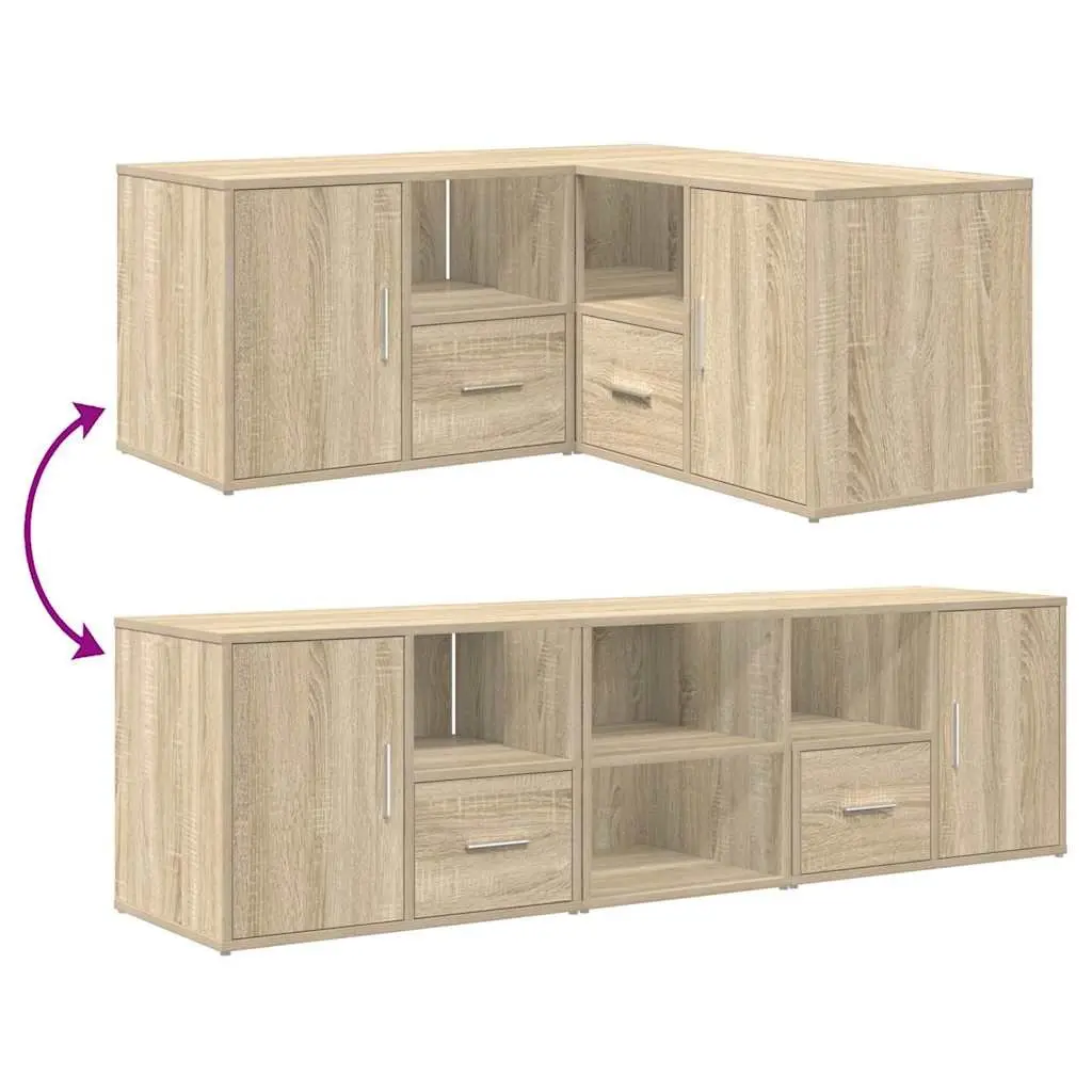 Brown Corner Cabinet Storage Shelf Unit