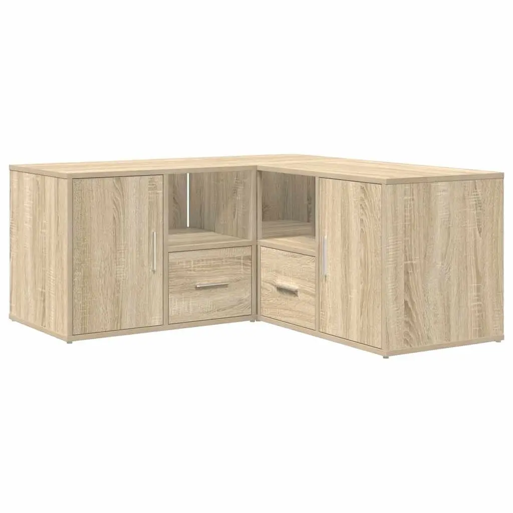 Brown Corner Cabinet Storage Shelf Unit