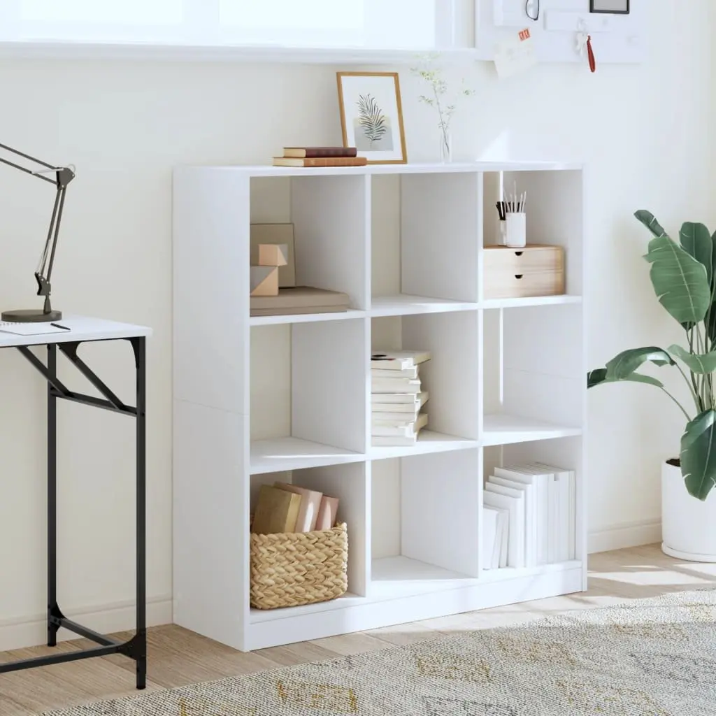 Engineered Wood Bookcase White 102x32x108 cm